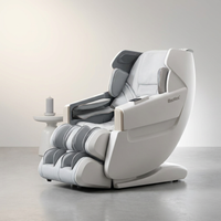 4D Full Body Massage Chair Zero Gravity Shiatsu Recliner,Sl Track Massage Chair with Heating,Leg Auto Extension,Bluetooth,Ai Voice and APP Controller,White — Studio Shot