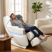 4D Full Body Massage Chair Zero Gravity Shiatsu Recliner,Sl Track Massage Chair with Heating,Leg Auto Extension,Bluetooth,Ai Voice and APP Controller,White — Lifestyle