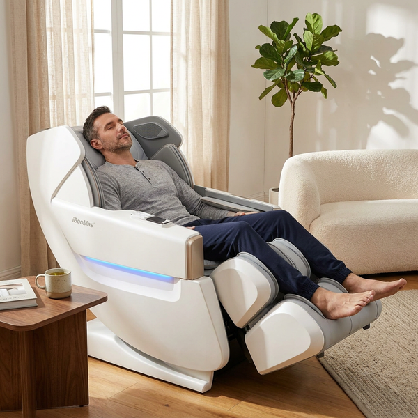 Massage Chair Engineered for Zero Gravity Relaxation, 4D Shiatsu, AI Voice Control, Full Body Heating