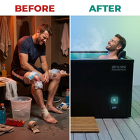 Cold Plunge Tub Built for Year-Round Recovery, Ice Cooling, Ozone Sanitation, Winterized Design — Before & After